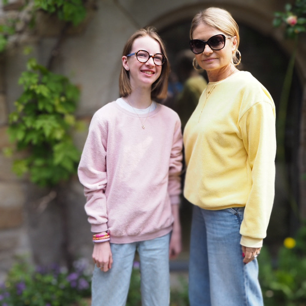 Sweat couleur « Rose poudré »