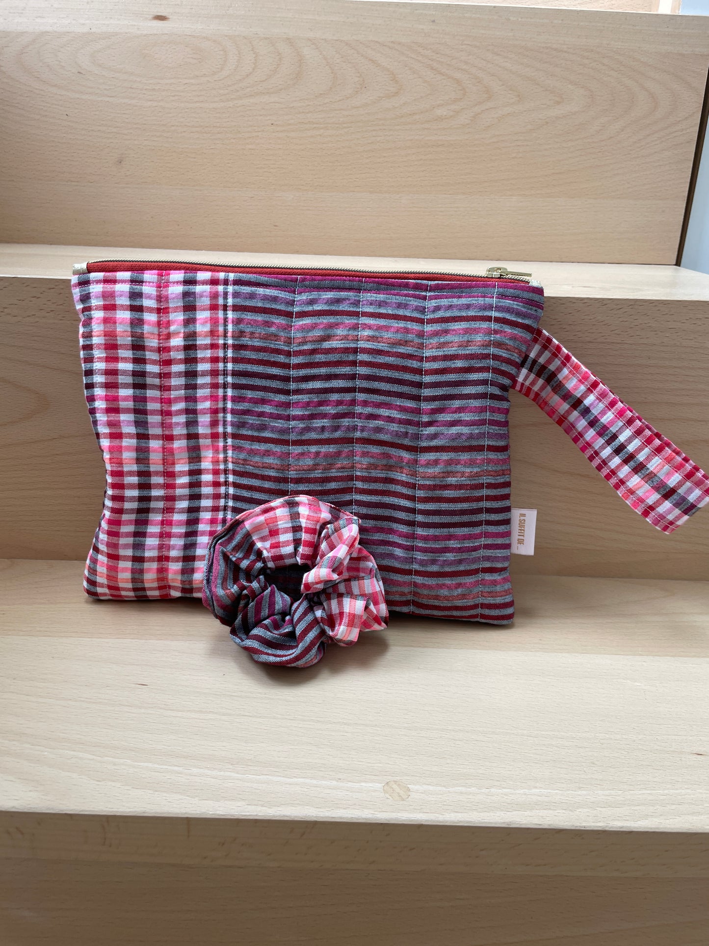 Trio : sac cabas, pochette zippée et chouchou assortis - Coloris 3