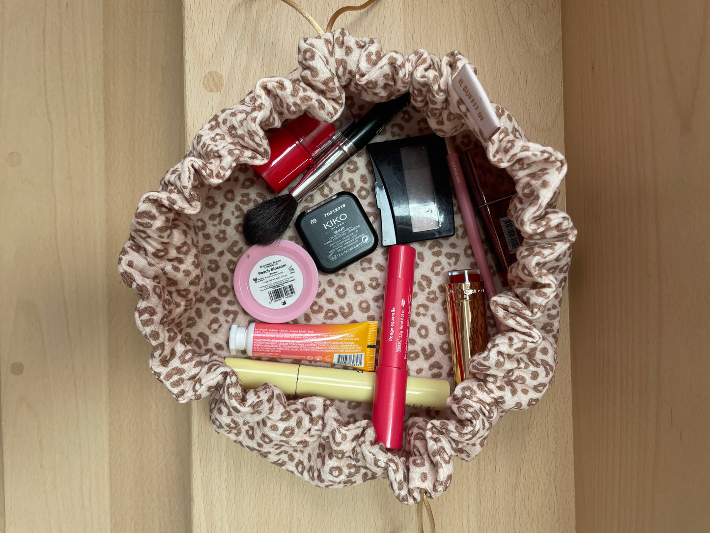Trousse de Maquillage "Caro" Double gaze motif lĂ©opard đ