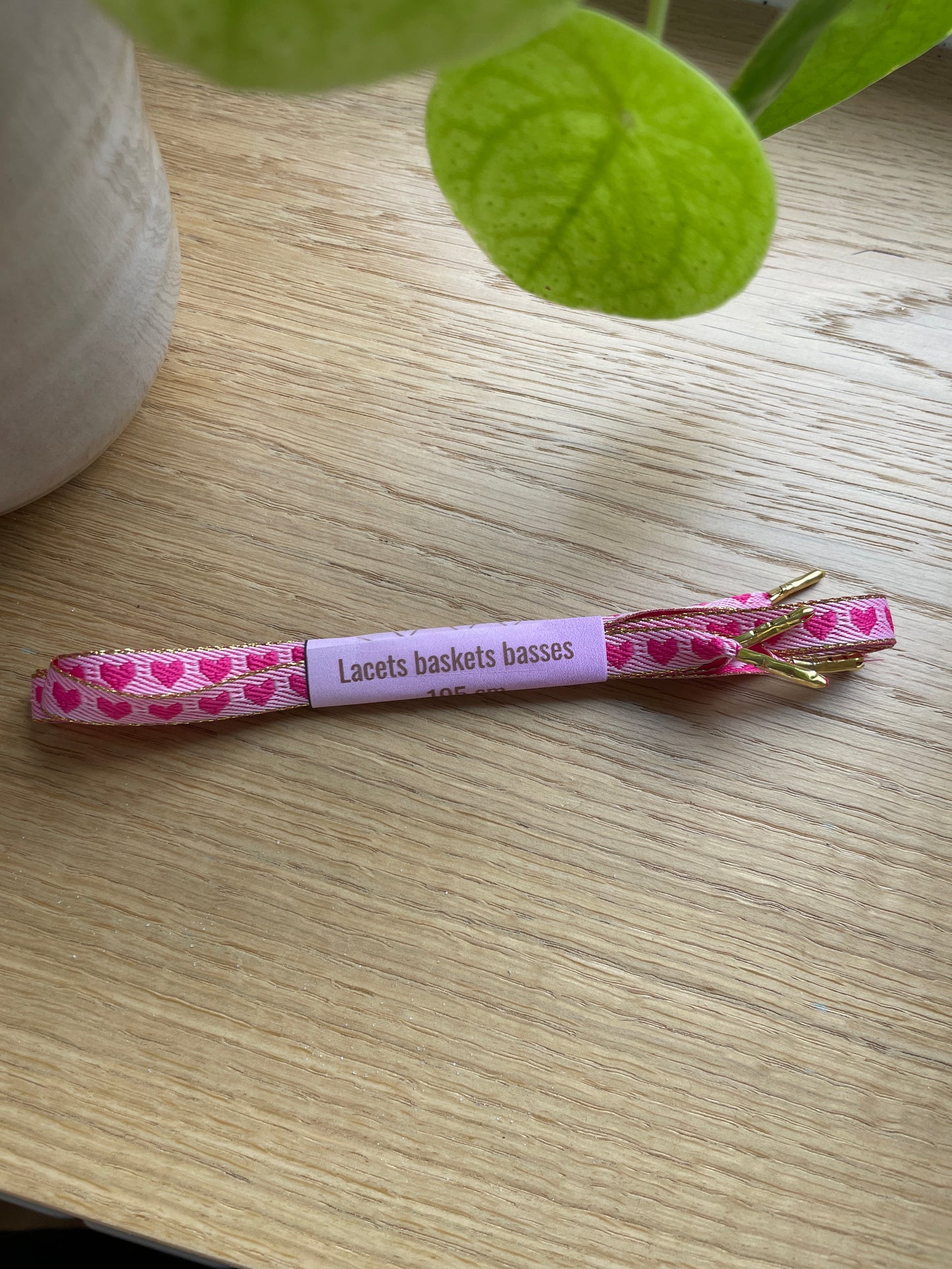 Lacets fun pour mettre de la couleurs sur vos baskets - Lacets "COEUR" rose