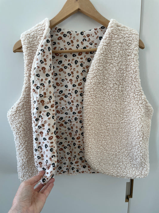 Moumoute Sherpa et coton motifs léopard - taille s/m + taille L