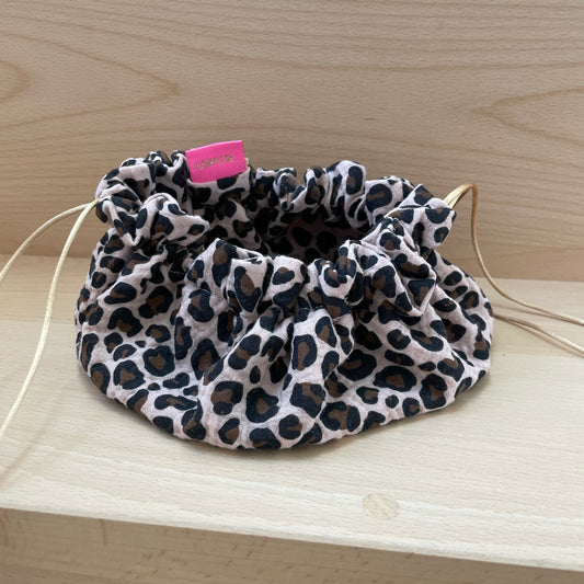 Trousse de Maquillage "Caro" en gaze de coton motif léopard 🐆